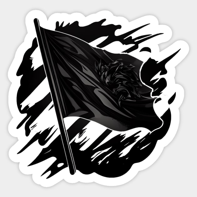 Black Flag of Anarchy Sticker by Ink Fist Design